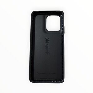 R8-Poly Speck - ImpactHero Slim Case for Moto G 2025 - Black‎
